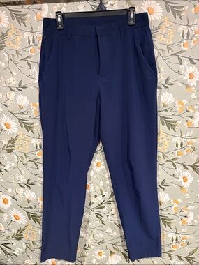 Fabletics Navy Blue Women's Tapered Stretch Trousers